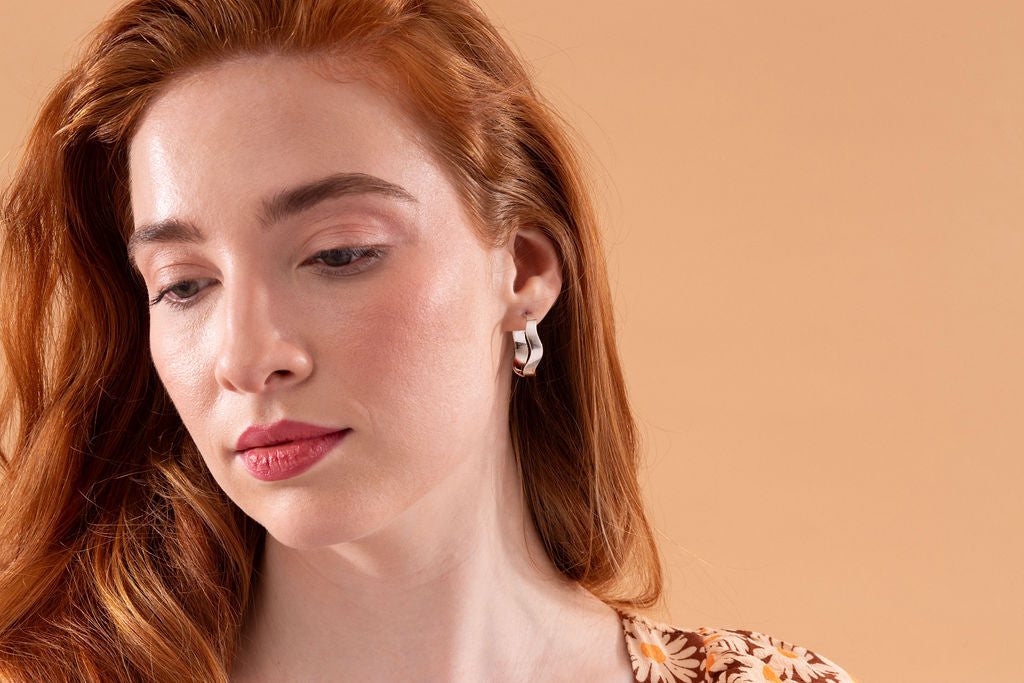 Gold Wave Hoops (large)