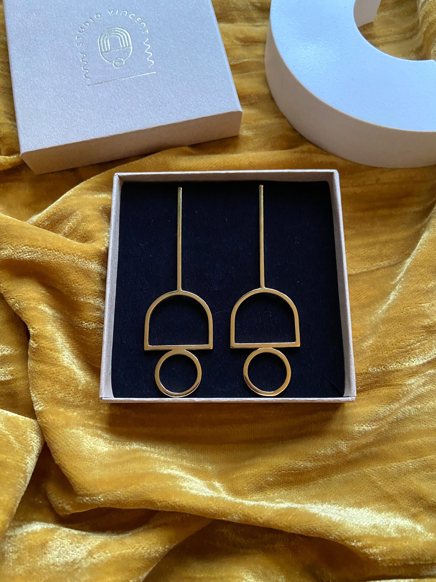 Gold Deco Earrings